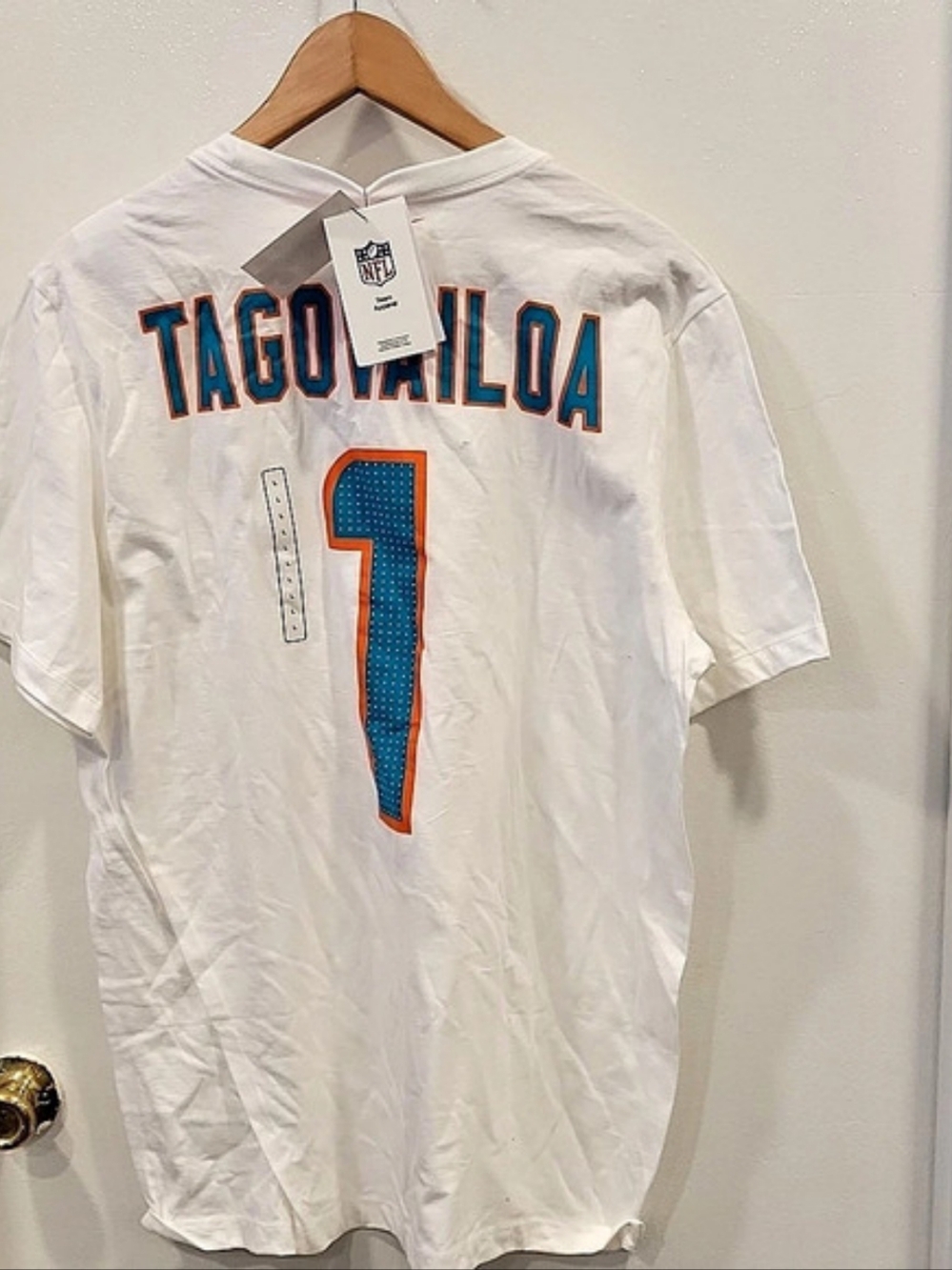 Nike Tagovailoa #1 Men's White & Blue Football Jersey